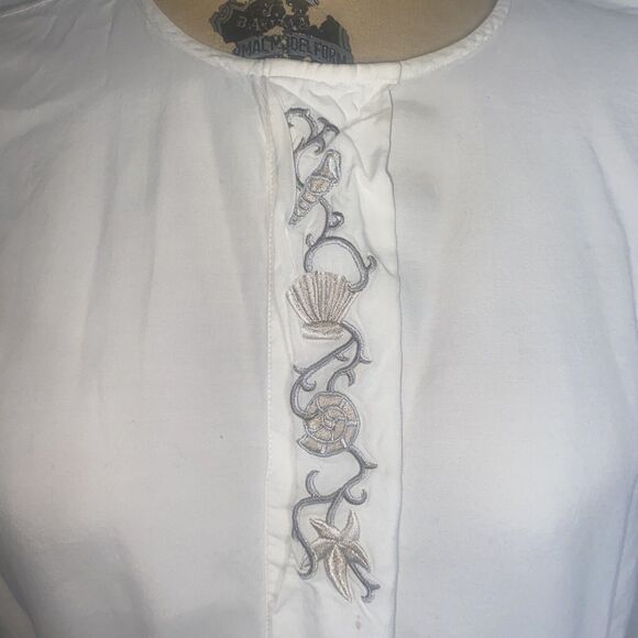 VINTAGE Ann Taylor Studio Button Up Blouse Shirt Size 6 Made in Hong Kong - Picture 2 of 8